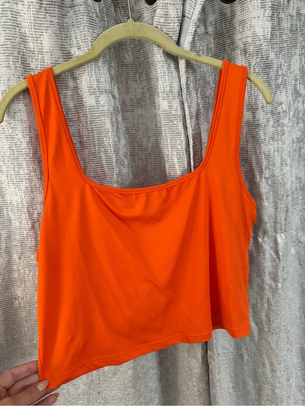 Orange Scoop Neck Women's Tank Top